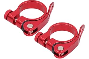 Bike Saddle Clamp, 2Pcs Aluminum Alloy Quick Release Mountain Bike Seat 35mm Clamp Clip for 30.8mm 31.6mm Seat Tube