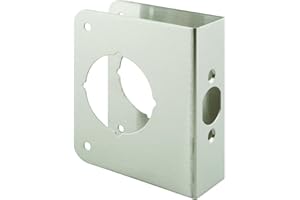 Prime-Line MP9454 Lock and Door Reinforcer, 1-3/8 in. x 2-1/8 in., Stainless Steel, Natural Finish (Single Pack)