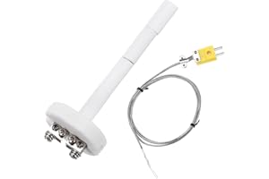 MECCANIXITY 4" K Type Ceramic Kiln Furnace Thermocouple Sensor Probe for Muffle Furnace Oven, with 3.3ft Thermocouple Wire, H