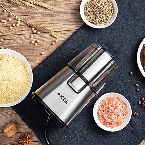 AICOK Electric Coffee Grinder Fast and Fine Fineness Coffee Blade