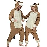 vavalad Unisex Adult Donkey Onesie One Piece Pajamas Animal Plush Halloween Christmas Costume for Women men