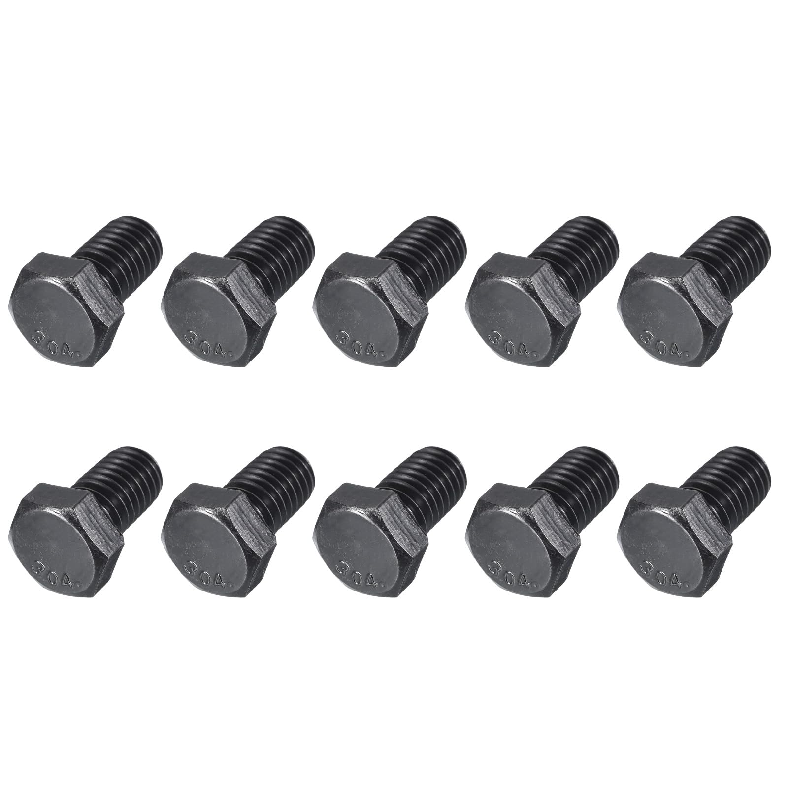 METALLIXITY Hex Head Bolts (1/2-13 x 3/4") 10Pcs, 304 Stainless Steel 18-8, Fully Threaded, External Hex Drive, Hex Head Screw Bolt, Black Oxide — image 1