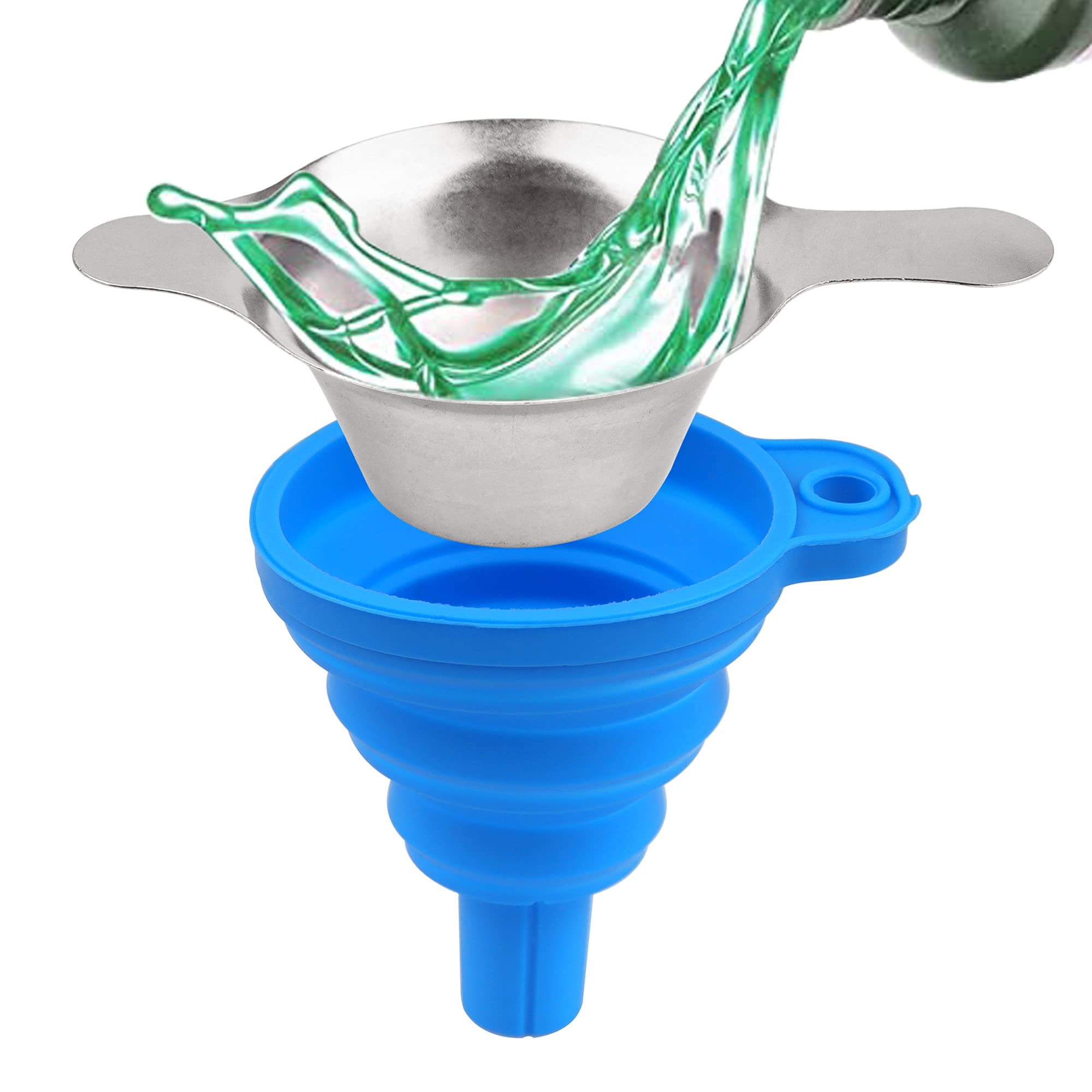 Hyber&Cara 3D Printing Resin Filter, Collapsible Silicone Funnel and Stainless Steel Strainer Kit for ANYCUBIC Photon SLA/DLP 3D Printer Resin Filtration