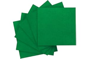 IOOLEEM Dark Green Felt Sheets, 108pcs 4"x4" (10 cm x 10 cm), Pre-cut Felt Sheet for Crafts, Craft Felt Fabric Sheets, Sewing Felt Squares for Patchwork.