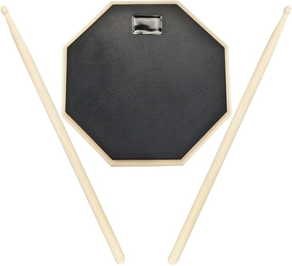 SNAGAROG 8 Inches Drum Practice Pad Silent Drum Pad with 2pcs 5A Drum