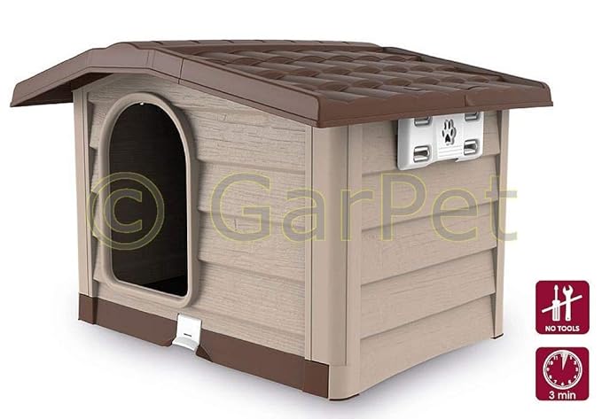 Bama Spa Hundehütte Hundehaus isoliert XXL Hundehöhle Wetterfest Kunststoff Outdoor