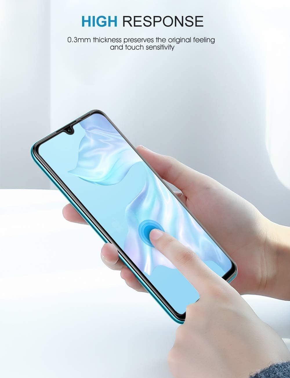 Mobile Stuff Pack of 2, Screen protector Compatible With Huawei P30 Lite, Full Coverage Tempered Glass Film For Huawei P30 Lite - Image 5