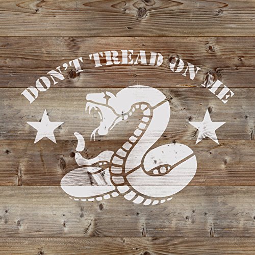 Don't Tread on Me Stencil Template - Reusable Gadsden Flag Stencil with Multiple Sizes Available - Better than Decals & Stickers