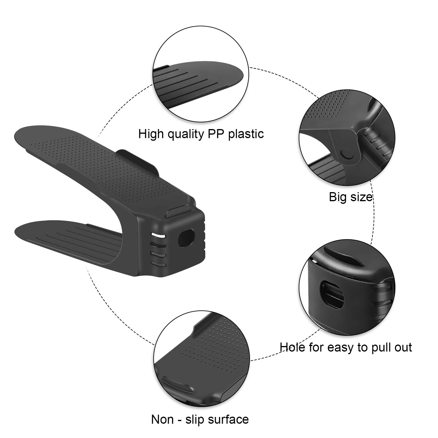 8PCS Plástico Juego de Zapatos para Ahorro de Espacio de Almacenamiento