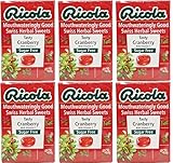 (6 PACK) - Ricola - Cranberry SF Lozenges Box | 45g | 6 PACK BUNDLE