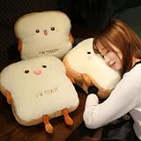 OUKEYI Sliced Bread Plush Pillow Funny Toast Stuffed Pillow 13.7x15.7 view 4