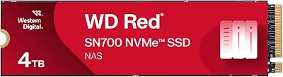 Western Digital WD Red SN700 4TB NVMe SSD for NAS - High I/O Performance