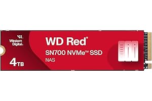 Western Digital 4TB WD Red SN700 NVMe Internal Solid State Drive SSD for NAS Devices - Gen3 PCIe, M.2 2280, Up to 3,400 MB/s - WDS400T1R0C