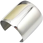 COUYA Stainless Steel Smooth Polished Open Cuff Bangle Bracelet for Women Lady Girls Gift