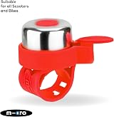 Micro Plain Handlebar Bell for Bikes & Scooters Red Waterproof Loud view 2