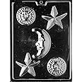 Grandmama's Goodies M147 Celestial Assortment Moon Sun Star Chocolate Candy Mold with Exclusive Molding Instructions