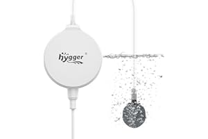 hygger 1.5 Watt Mini Aquarium Air Pump, Quiet Aerator with Air Stone Tubing Suction Cup Clip, Small Fish Tank Bubbler Oxygen Pump for 1 to 15 Gallon Betta Tank, Fish Bowl, Desk Small Tank