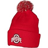 Zephyr Men's Standard Pom Beanie Team Color, Ohio State Buckeyes Red, One Size