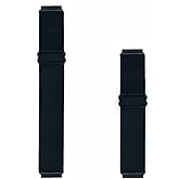 Grestun 2-Pack Adjustable Elastic Bands, 22mm Wrist and Ankle bands with Tri-glide Slider for Garmin Vivoactive 4/Garmin Venu 2 3 (45mm)/Fossil Gen 6 (44mm)/Samsung Galaxy Watch 3 (45mm), Stretchy Band for Men and Women, Black, Medium