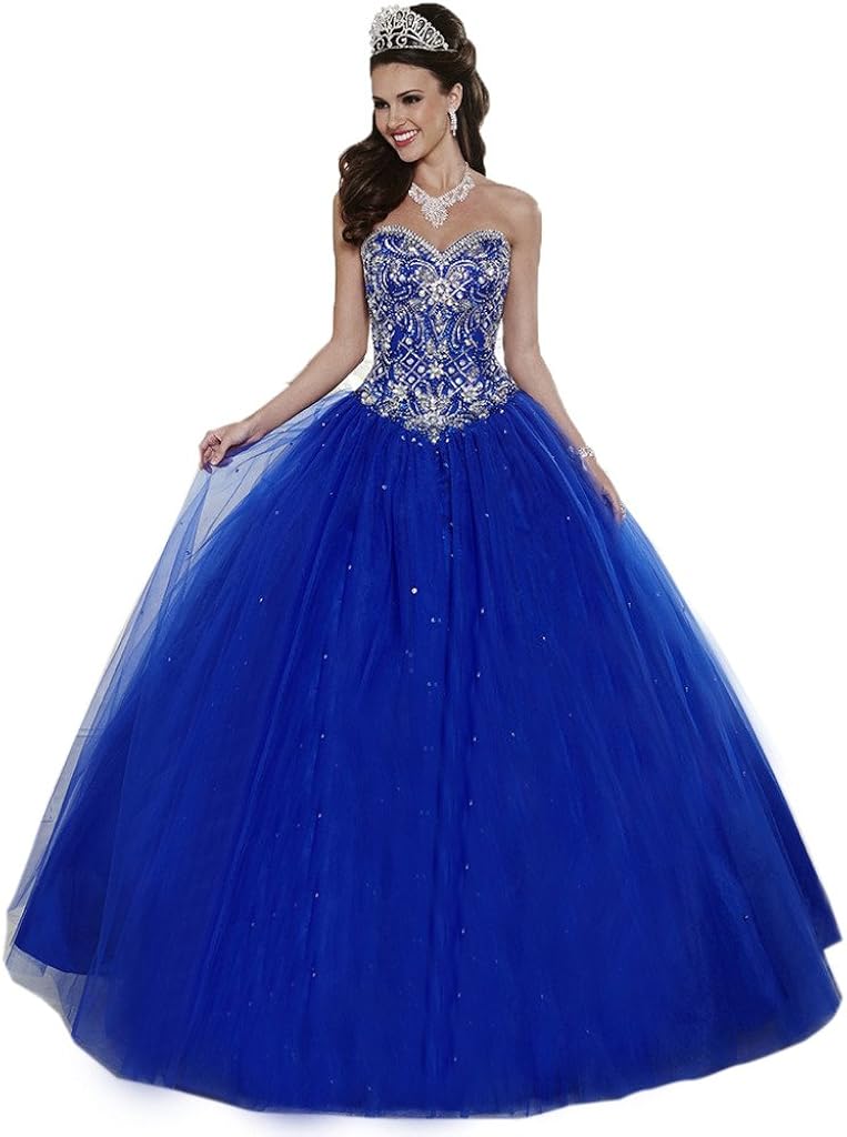 HSDJ Women's Birthday Party Puffy Ball Gowns Beaded Sweet 16