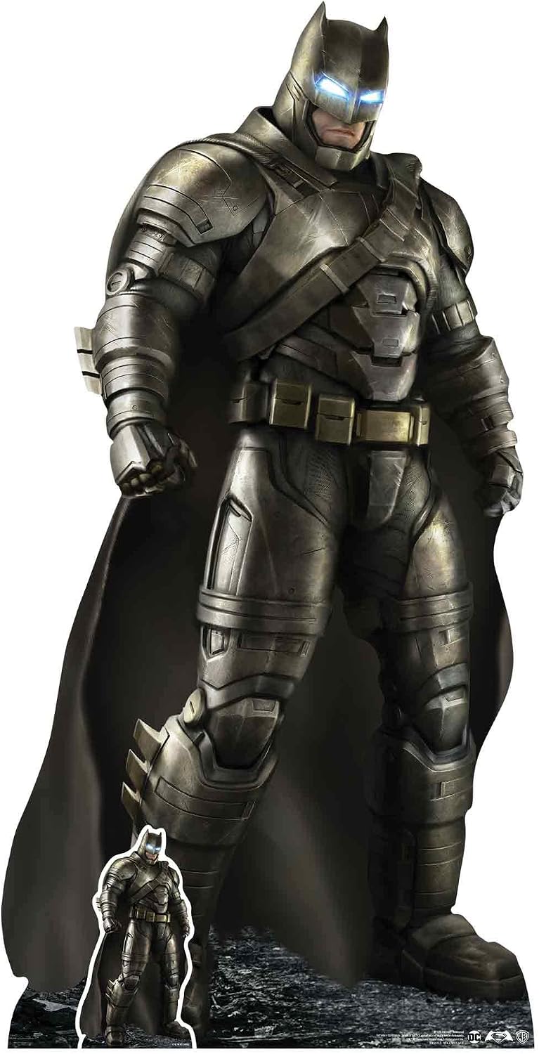 Star Cutouts Ltd SC1292 Official Warner Brothers Star Lifesize Cardboard Armoured Batsuit Ben Affleck Superhero Party and Collector's Item 193cm Tall with Free Mini Table top Cutout