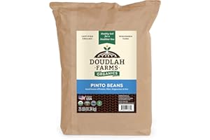 Organic Dried Pinto Beans 25lb Bulk by Doudlah Farms - Farmed From Regenerative Soil - Vegan, Non-GMO, Grown In USA - Fiber & Protein for Soups, Burritos, Salads, and More!