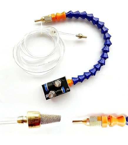 Produktbild von Oumefar 10x Flexibler Kühlmittelschlauch 1/8 BSPT – 30 Cm, Kunststoff, Mit Ventil, Für CNC Und Hydraulik
