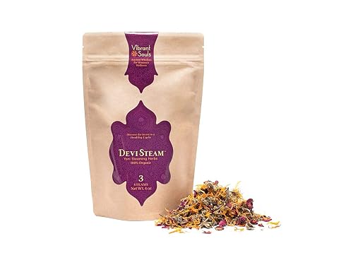 Vibrant Souls Organic Yoni Steam Herbs (6 Steams), Menstrual Support ...