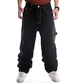 LUOBANIU Men's Baggy Jeans Loose Fit Hip Hop Streetwear Vintage 90s Y2k Denim Casual Pants Comfort for Dance & Skateboard
