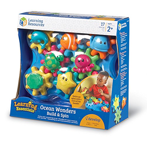 LEARNING RESOURCES Essentials Ocean Wonders Build & Spin Playset (17 Piece)