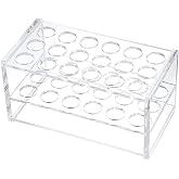 Clear Acrylic Test Tube Rack 18 Holes Test Tube Holder for 10ML/15ML Test Tubes (1 Piece)