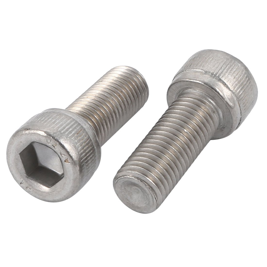 Sourcingmap M10x25mm 1.25mm Pitch 304 Stainless Steel Hex Socket Head Cap Screws Bolts 2pcs