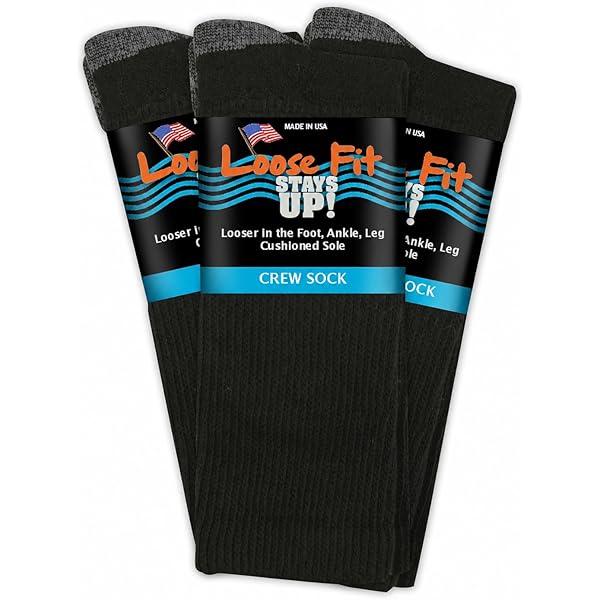 Amazon.com: Loose Fit Stays Up Men's and Women's Medical Socks