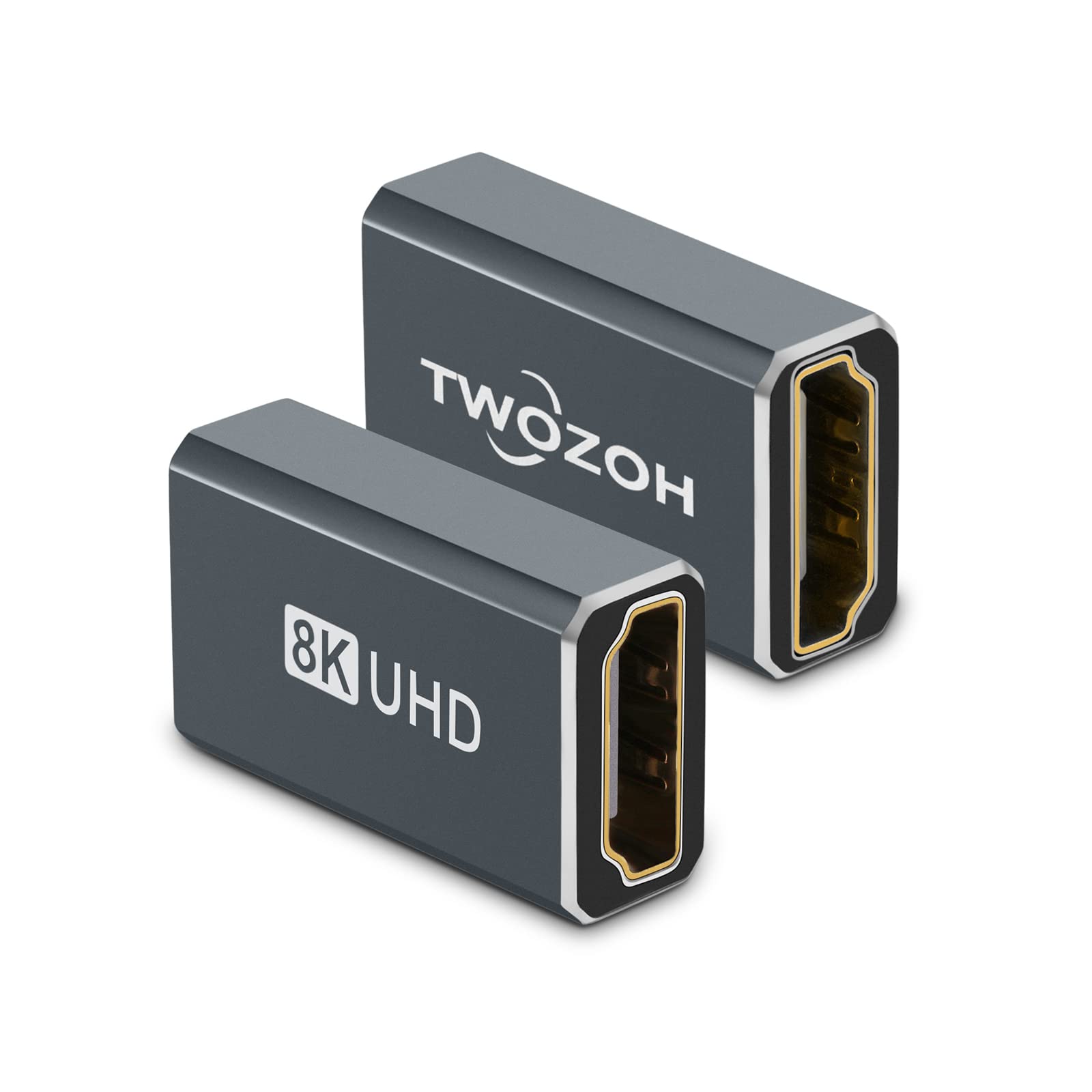 Twozoh 8K HDMI Extender (2-Pack), 2.1 Female Adapter, Supports 8K@60Hz, 4K@144Hz, 1080p — image 1