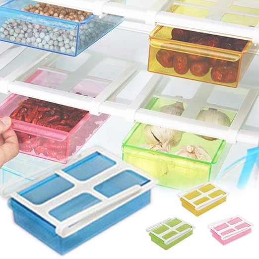 EFGS Cocina Plástico Refrigerador Almacenamiento Estante, Portátil ...