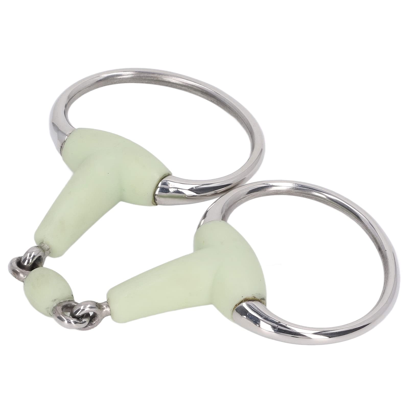 TOPINCN Horse Snaffle Bit, 125mm Stainless Steel Horse Mouth Snaffle Roller, Garden Breeding Horse Training Mouth Bit Horse Utensil