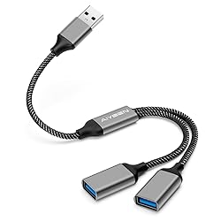 AIYEEN USB Splitter Cable, USB A Splitter 1 in 2