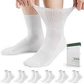 Bulinlulu Diabetic Socks for Men Women,6 Pairs Bamboo Viscose Non Binding Ankle Diabetic Socks for Women Men Size 9-11 13-15
