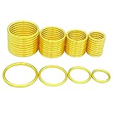40pcs 4 Sizes O Rings Welded Strong Metal Glod