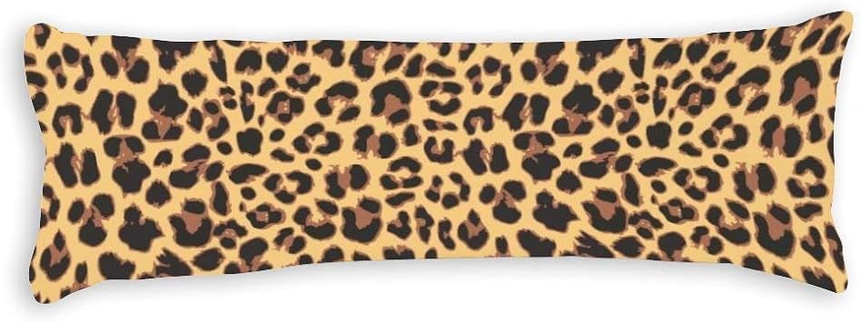 Amazon Com Yilooom Brown Leopard Canvas Square Throw Pillow Cases