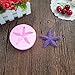 Efivs Arts Ocean Series Silicone Mold Fondant Mold Cupcake Cake Decoration Tool Starfish Set Large 3.58