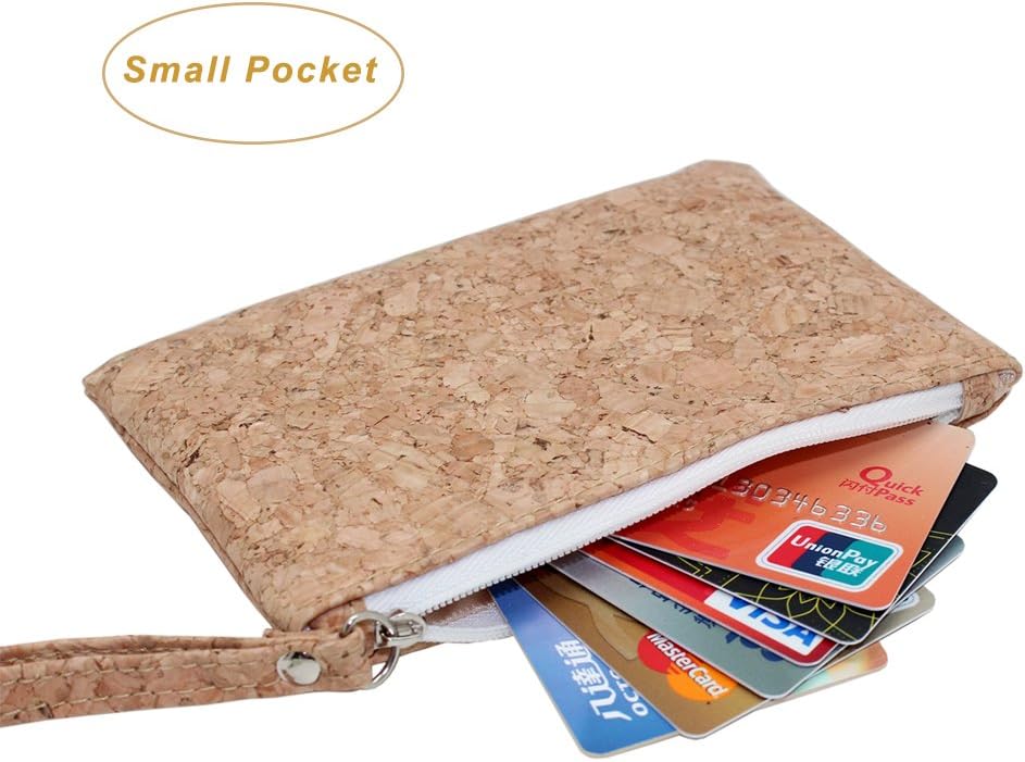 Boshiho Vegan Cork Clutch Bag, Cork Wallet Purse Handbags Clutch 2 in 1 Eco Friendly Slim Wallet Pencil Pen Holder Bag - Image 5