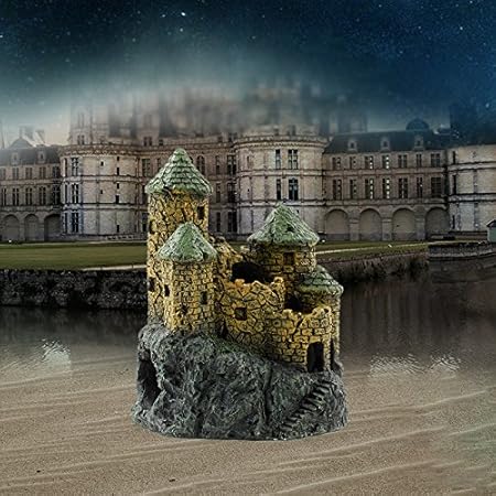 Amazon Com Ancient Castle Cave Resin Roman Column Aquarium Decorations Fish Tank Rock Ruins Plants Decor Aquarium Decoration Ornaments Castle One Size Pet Supplies