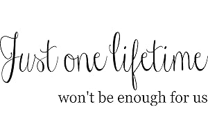 CREATIVE SIGNS N DESIGNS CreativeSignsnDesigns Just one Lifetime Won't be Enough for us- Vinyl Wall Decal Bedroom Decor (Black, 36"x13")