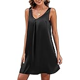 Mawor Nightgowns for Women Satin V Neck Soft Comfy Sleepwear