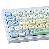 TYRIXKI PBT Keycaps 145 Keys MOA Profile Cute