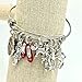 Wizard of Oz Inspired Bangle Charm Bracelet, with Dorothy, Toto, Scarecrow, Tin Man and Cowardly Lion