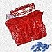 Joer Women Sexy Lingerie Set Lace Deep V Underwear G String With Eyes Cover (red)