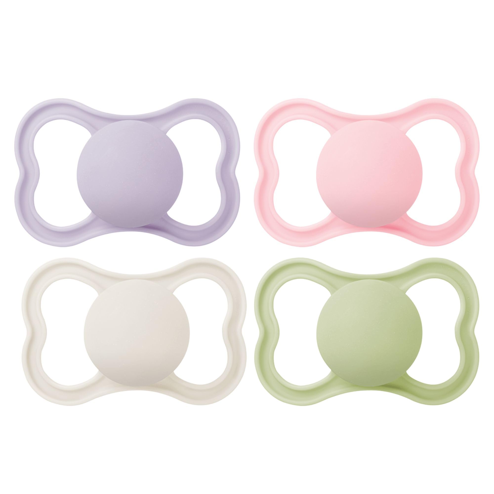 Photo 1 of MAM Air Matte Pacifiers, for Sensitive Skin, 6+ Months, Best Pacifier for Breastfed Babies, Girl Pacifiers, 6-16 Months, 4 Count (Pack of 1)