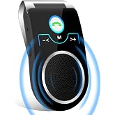 Bluetooth 5.0 Speaker for Car, Handsfree Cell Phone Car Kit | Support Siri Google Voice Assistant, Built in Microphone&amp;3W Speaker for Handsfree Calls, GPS, Music